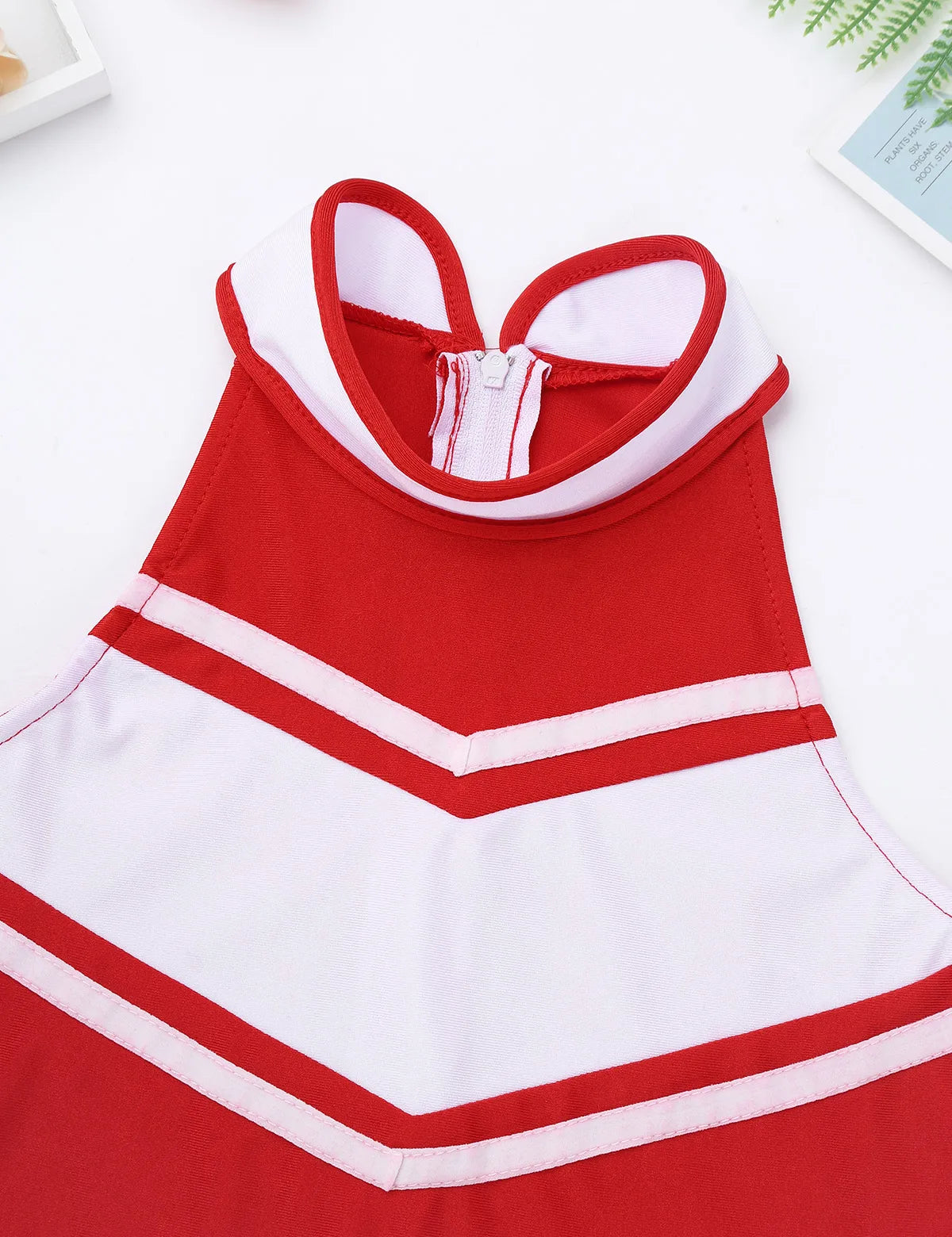 Kids Girls Cheerleading Uniform Tank Tops with Pleated Skirt Set Cheer Dance Stage Performance Costume Halloween Cosplay Outfits