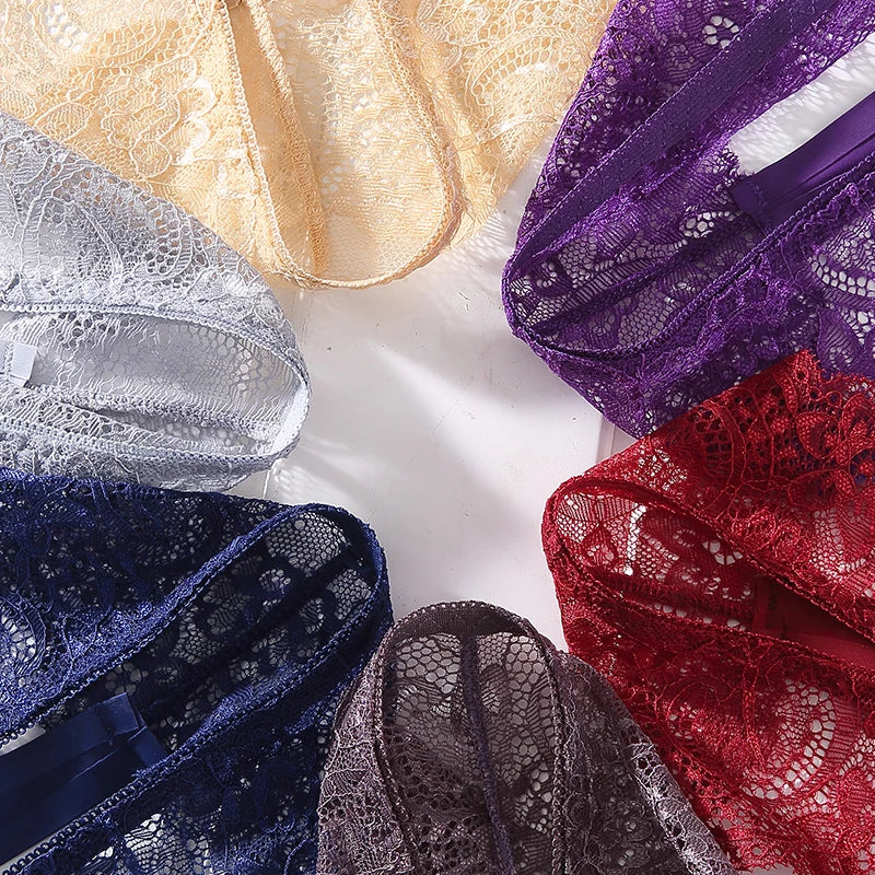 1Pcs Female Thongs Underwear For Woman Sexy Lace Seamless Ice Silk Low-Rise Women's Lingerie Intimates Free Shipping BANNRIOU