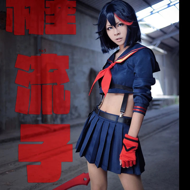 KILL la KILL Cosplay Costume Ryuko Matoi Japanese Anime Party Halloween Cosplay Costumes For Women Girls Short Dress