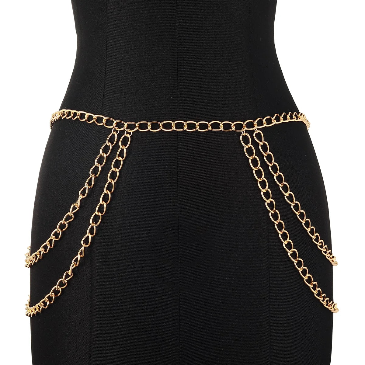 Multilayer Metal Women's Waist Chain Belt Fashion Sexy Body Jewelry Female Trendy Clothing Accessories