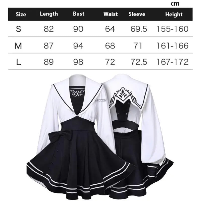 Nier Automata Cosplay Costume Yorha 2B Sailor suit Sexy Outfit Games Suit Women Role Play Girls Halloween Party Fancy Dress