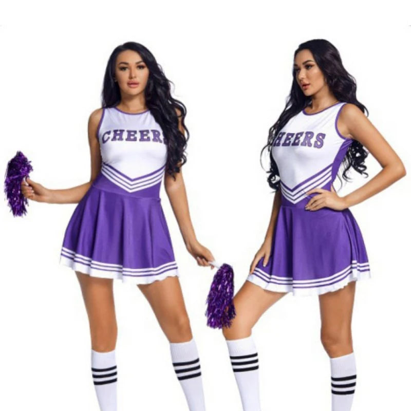 Ladies Cheerleader Costume School Outfits Fancy Skirts Cheer Leader Uniforms Women Uniforms