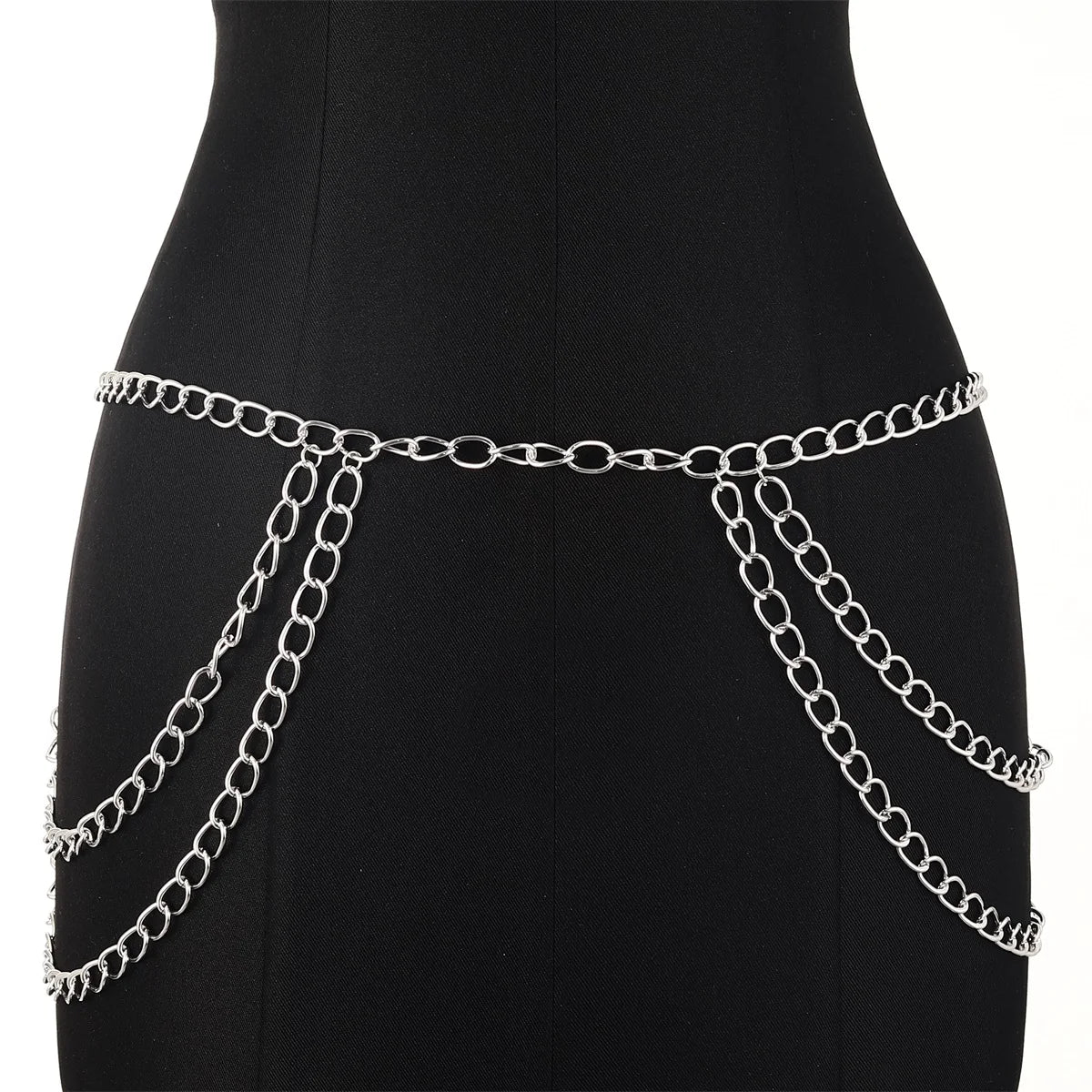 Multilayer Metal Women's Waist Chain Belt Fashion Sexy Body Jewelry Female Trendy Clothing Accessories