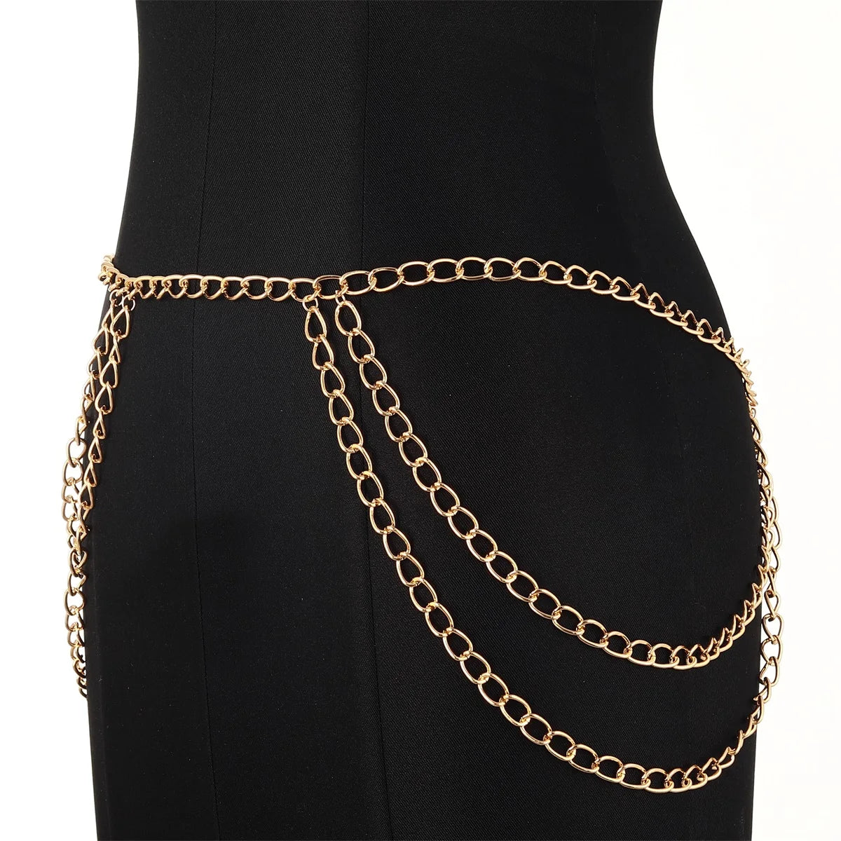 Multilayer Metal Women's Waist Chain Belt Fashion Sexy Body Jewelry Female Trendy Clothing Accessories