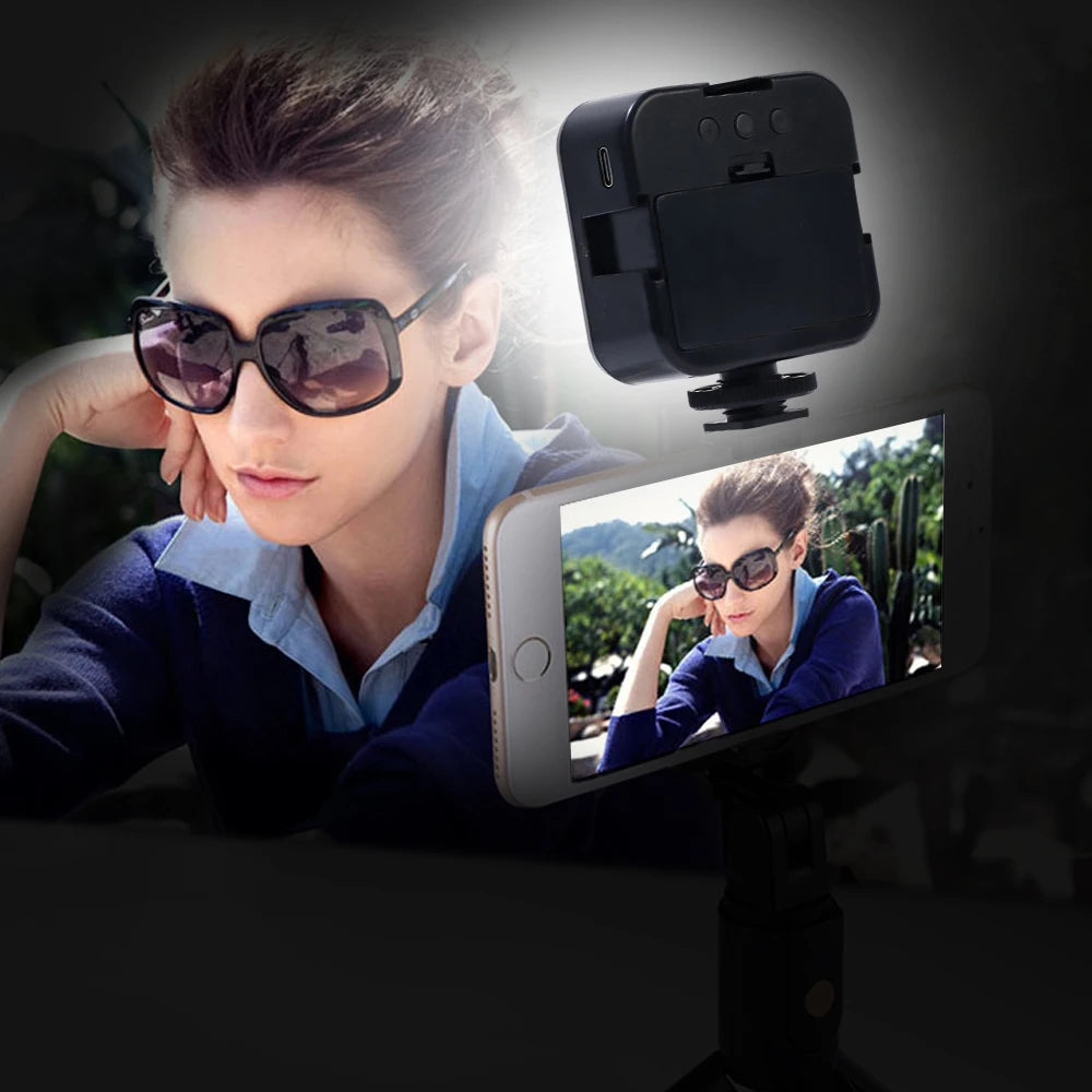 6500K LED Video Light Camera Fill Lights Mini Portable Photography Lighting for DJI Sony Gopro Mobile Phone Selfie Flashes