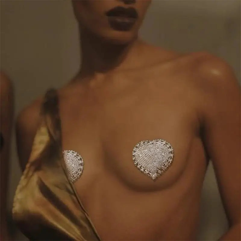 2Pcs/Set Butterfly Zircon Chest Stickers Women Sexy Tassel Bra Pasties Breast Stickers Reusable Rhinestone Star Nipple Covers